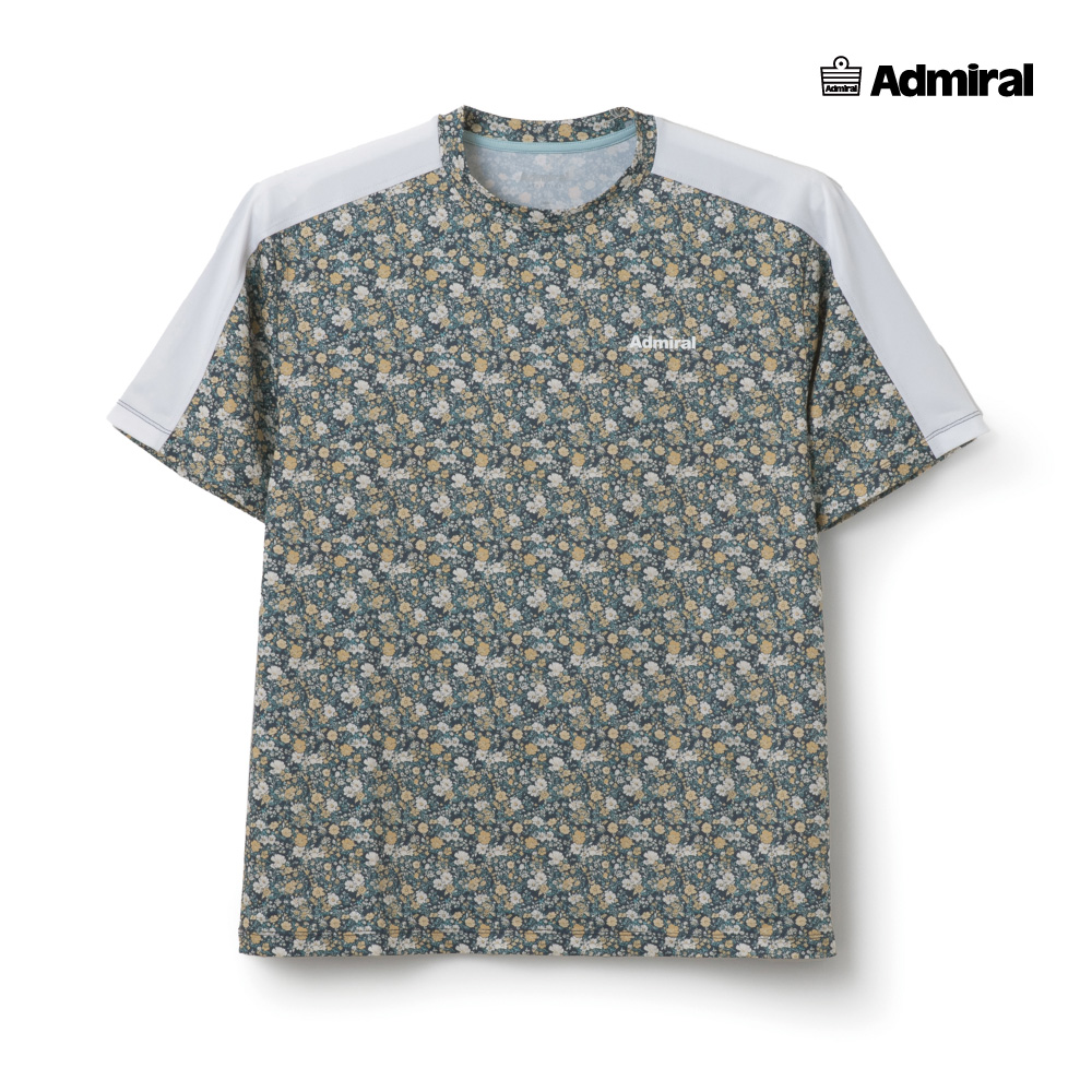 ADMIRAL　メンズ　ショルダーラインリバティプリントTEE 　ATMA606-70　2026SS　イエロー