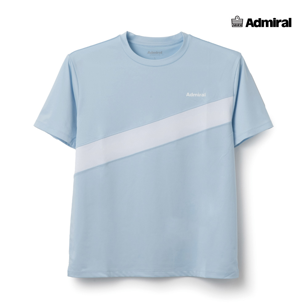 ADMIRAL　メンズ　ダイアゴナルラインTEE 　ATMA607-39　2026SS　サックス
