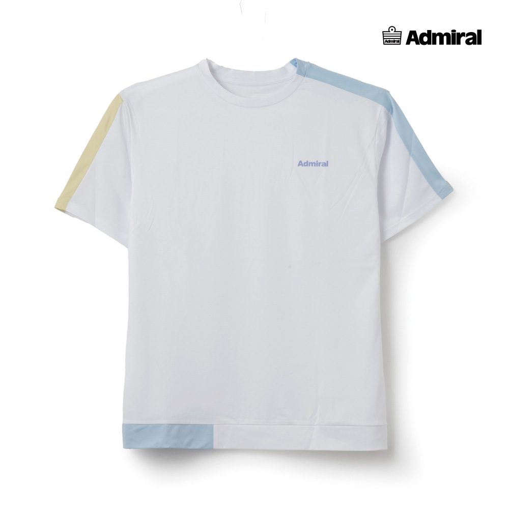ADMIRAL　メンズ　カラーアソートブロッキングTEE 　ATMA608-00　2026SS　ホワイト