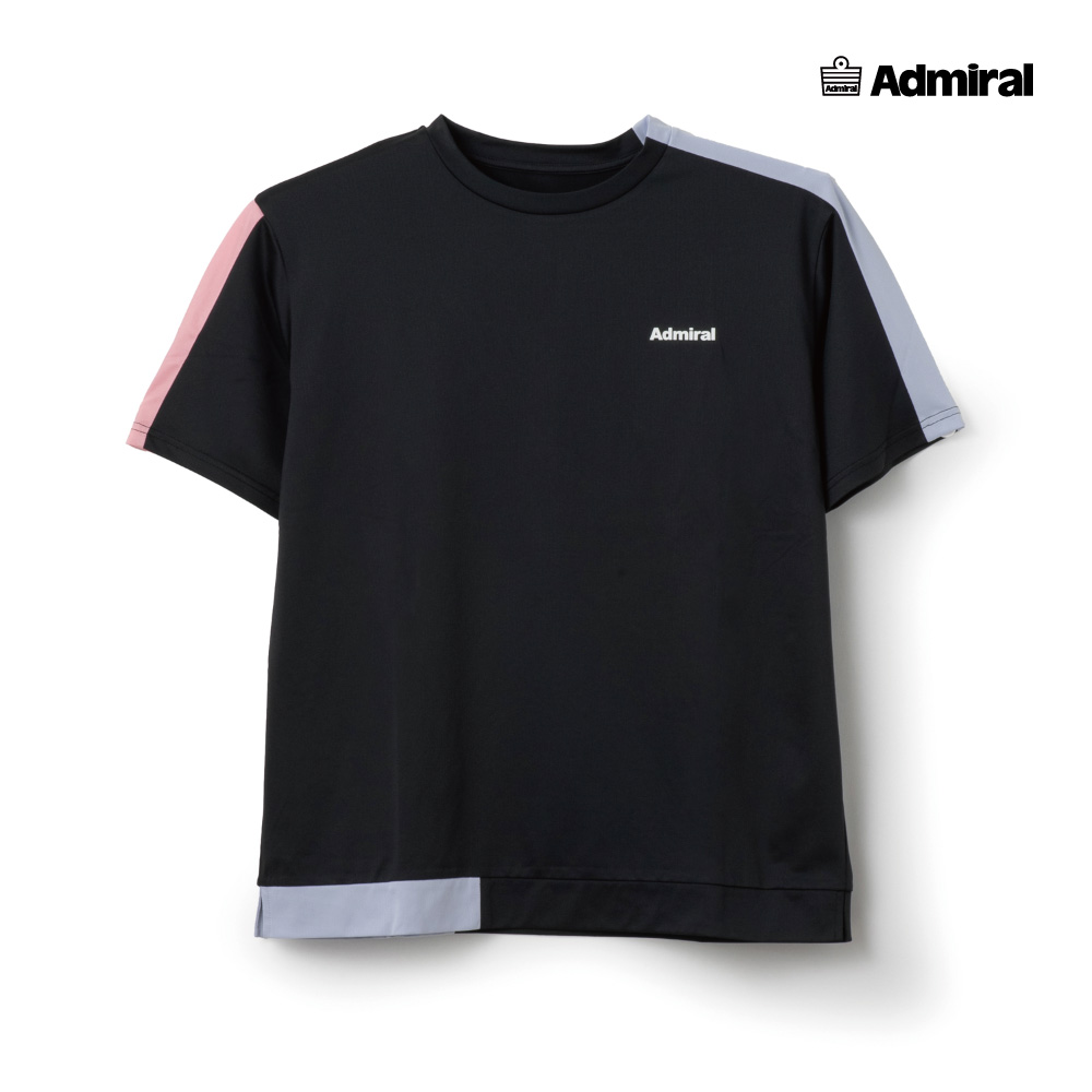 ADMIRAL　メンズ　カラーアソートブロッキングTEE 　ATMA608-10　2026SS　ブラック