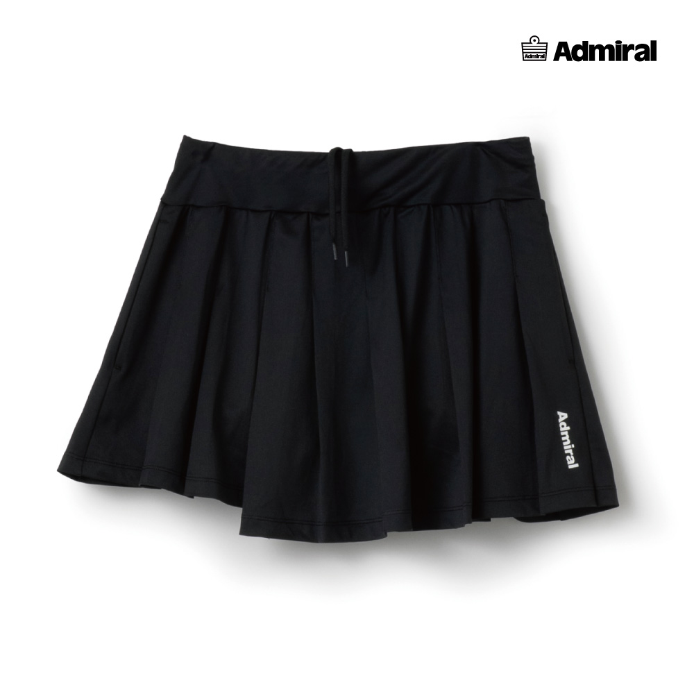 ADMIRAL　レディース　アシメヘムプリーツスコート　ATLA626-10　2026SS　ブラック