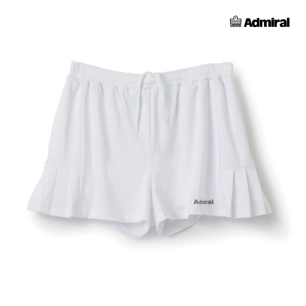 ADMIRAL　レディース　サイドプリーツヘムショーツ　ATLA627-00　2026SS　ホワイト