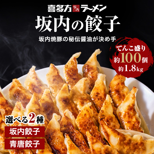 【公式通販だけの限定】坂内の餃子 2袋セット（冷凍）1.8kg 約100個
