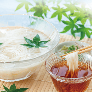 稲庭手延そうめん 稲庭の糸（つゆ付） [商品番号：0270]