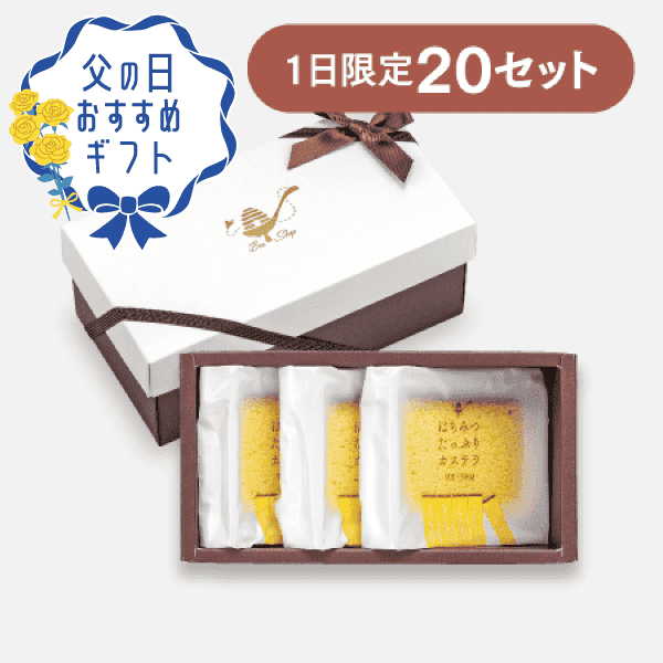 はちみつたっぷりカステラ〈個包装〉3個 [商品番号：3280]