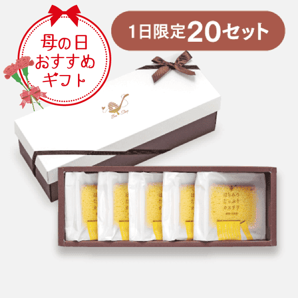 はちみつたっぷりカステラ〈個包装〉5個 [商品番号：3281]