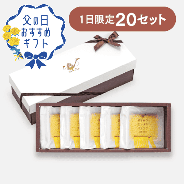 はちみつたっぷりカステラ〈個包装〉5個 [商品番号：3281]
