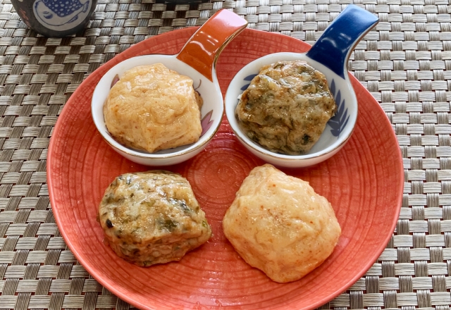 鶏なんこつ天　あおさ＆一味中身