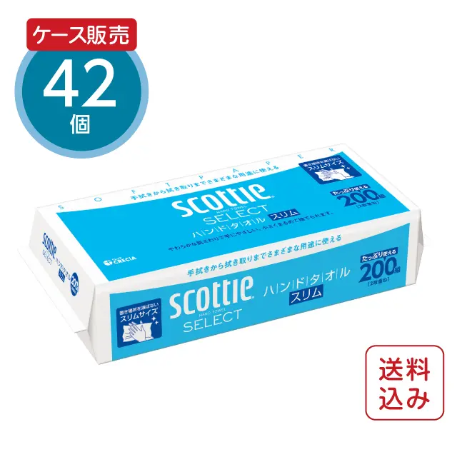 公式】ペーパータオル やわらか 小判 200組(400枚) スコッティ