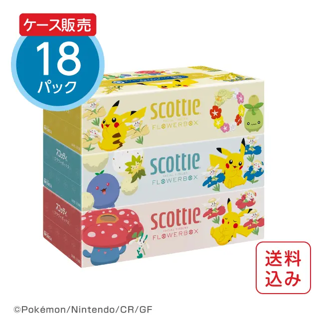 ティッシュペーパー 250組 3箱パック スコッティ×ポケモン