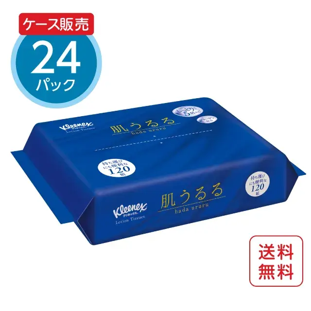 クリネックス ローションティッシュ 肌うるる ソフトパック 120組