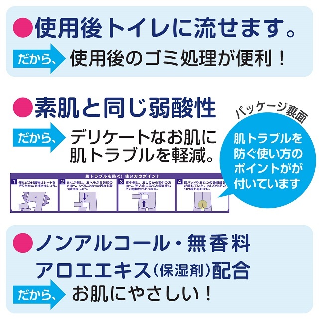 アクティ　トイレに流せるおしりふき100枚