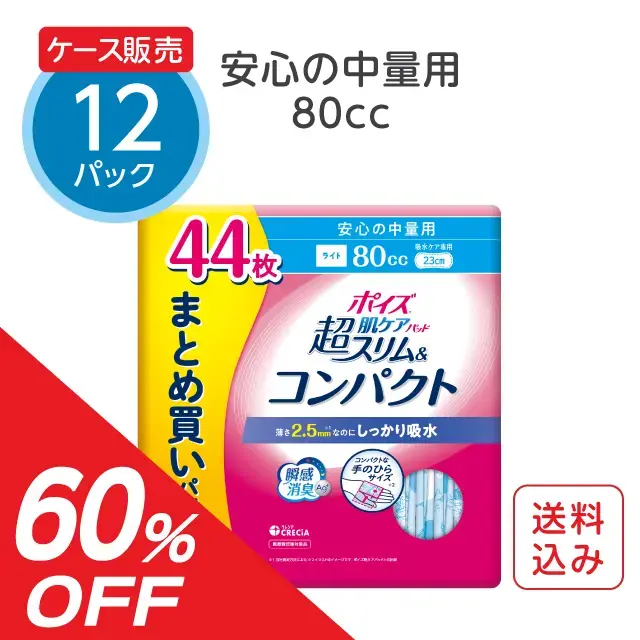 公式】尿漏れパッド【120cc】36枚×12パック ポイズ 肌ケアパッド 超