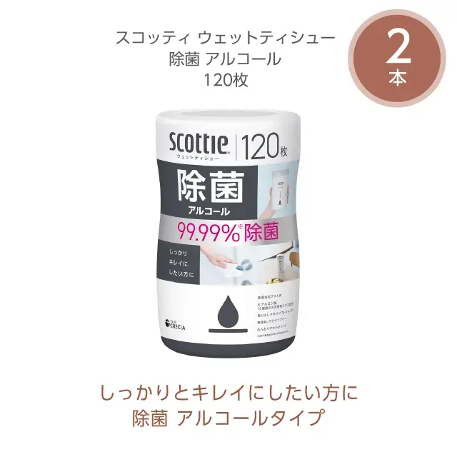 ウェットティシュー除菌アルコール 2本