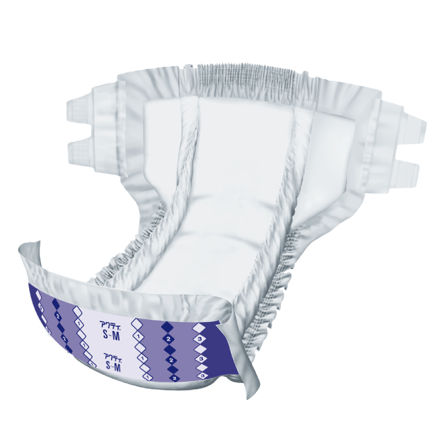 公式】大人用紙おむつ 寝たまま交換テープ止め【S-Mサイズ】22枚×4