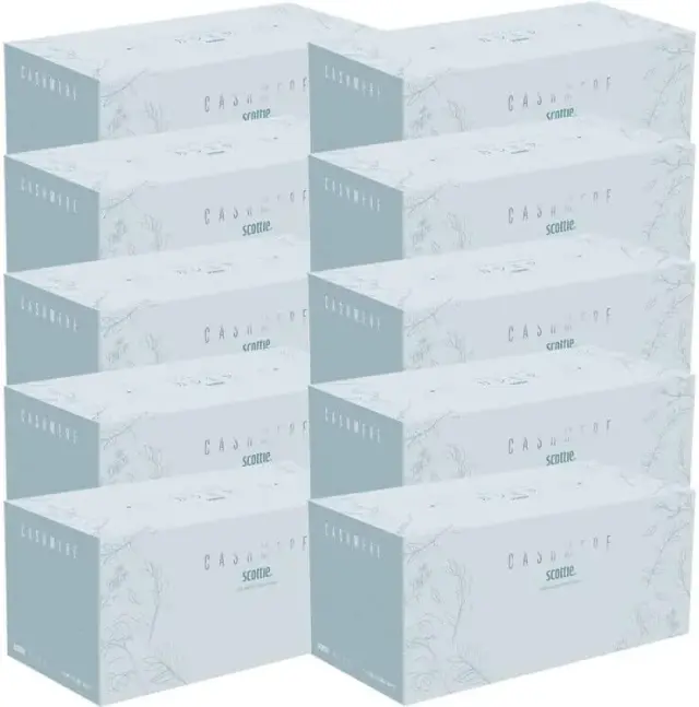 公式】ティッシュペーパー 220組(440枚) 10箱 スコッティ カシミヤ