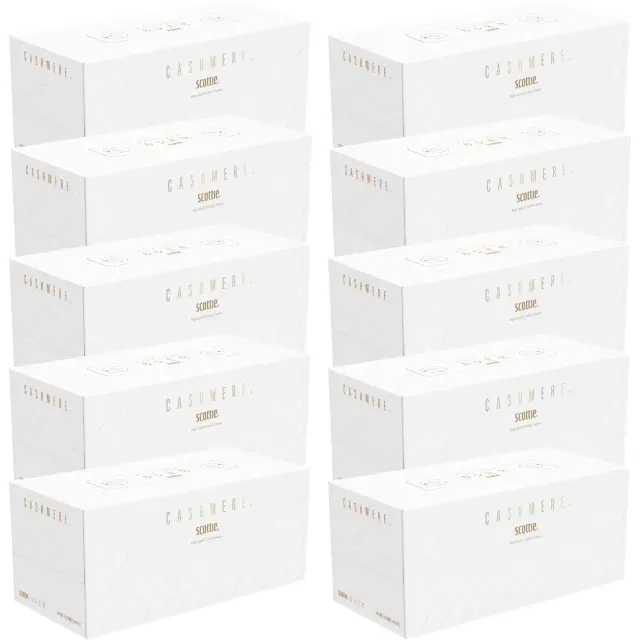 公式】ティッシュペーパー 220組(440枚) 10箱 スコッティ カシミヤ