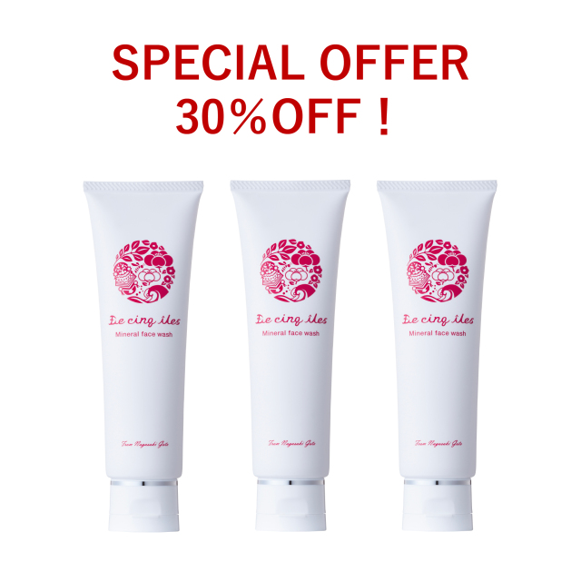 ミネラルフェイスウォッシュ　3本セット