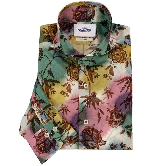 LIBERTY/リバティ フラワー柄長袖シャツ