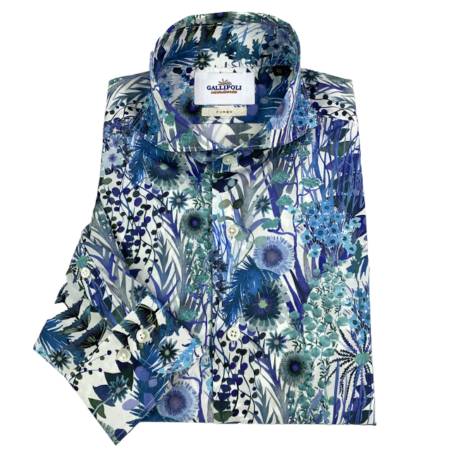 LIBERTY/リバティ フラワー柄長袖シャツ