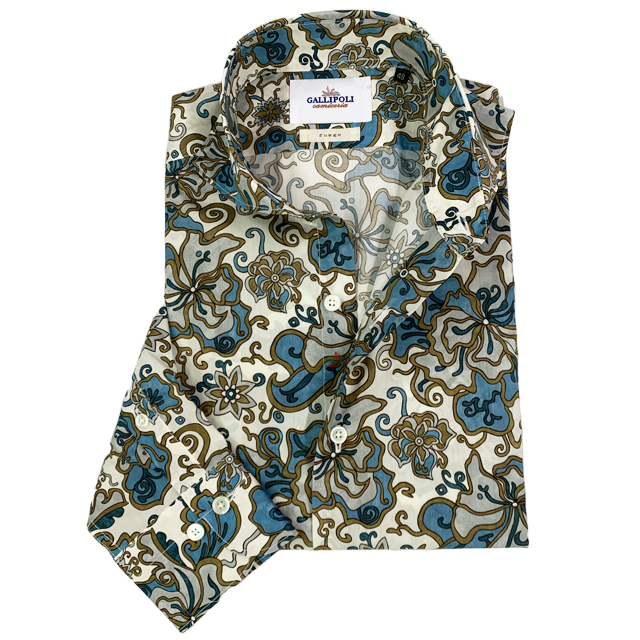 LIBERTY/リバティ フラワー柄長袖シャツ