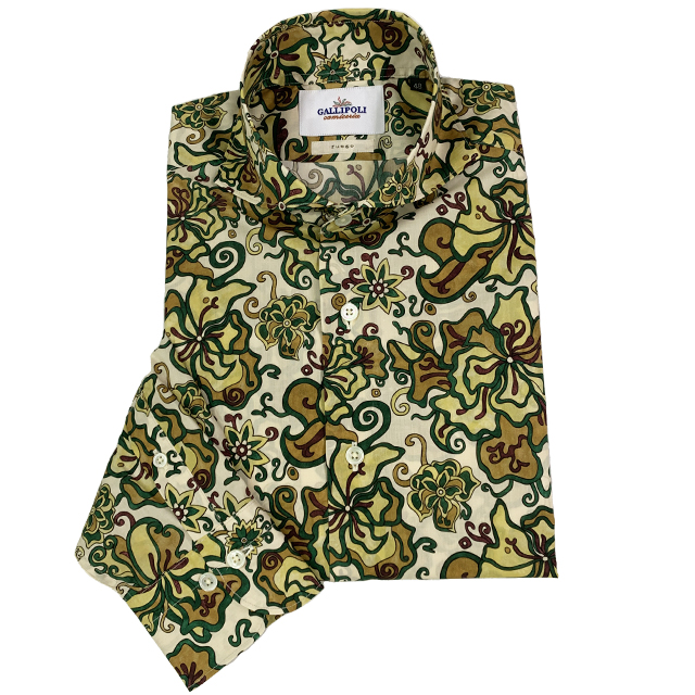 LIBERTY/リバティ フラワー柄長袖シャツ