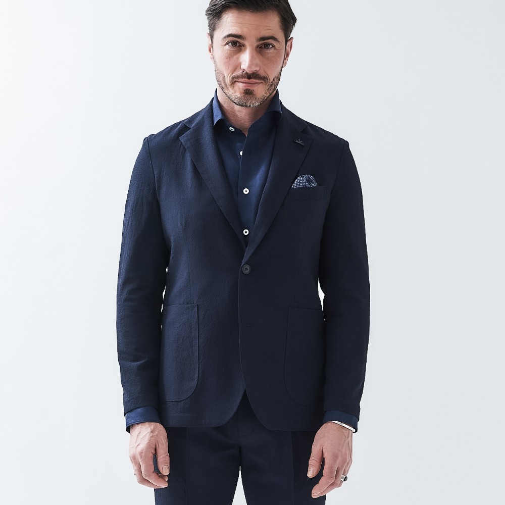 LUCENTE SUMMER WOOL SINGLE JACKET ルチェンテ・サマーウールシングルジャケット