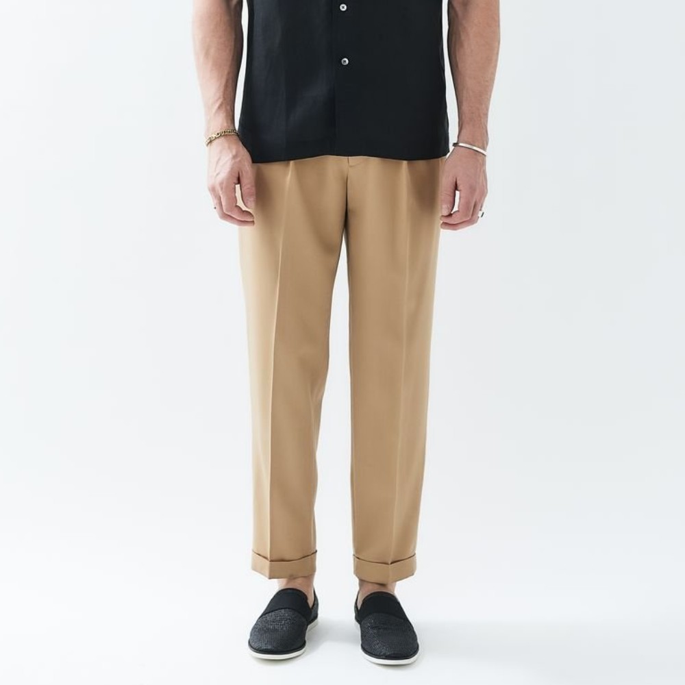 LEON SUPER120’s SUMMER WOOL 2PLEATS PANTSレオンスーパー120’sサマーウールツープリーツパンツ