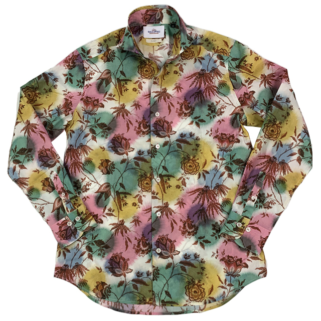 【新品 タグ付き】リバティ 長袖シャツ LIBERTY/リバティ フラワー柄長袖シャツ MENS SHIRT GALLIPOLI