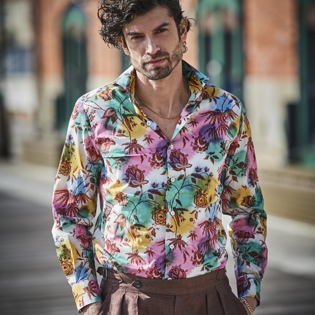 LIBERTY/リバティ フラワー柄長袖シャツ MENS SHIRT GALLIPOLI