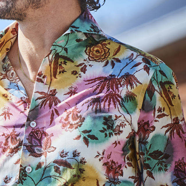 【新品 タグ付き】リバティ 長袖シャツ LIBERTY/リバティ フラワー柄長袖シャツ MENS SHIRT GALLIPOLI