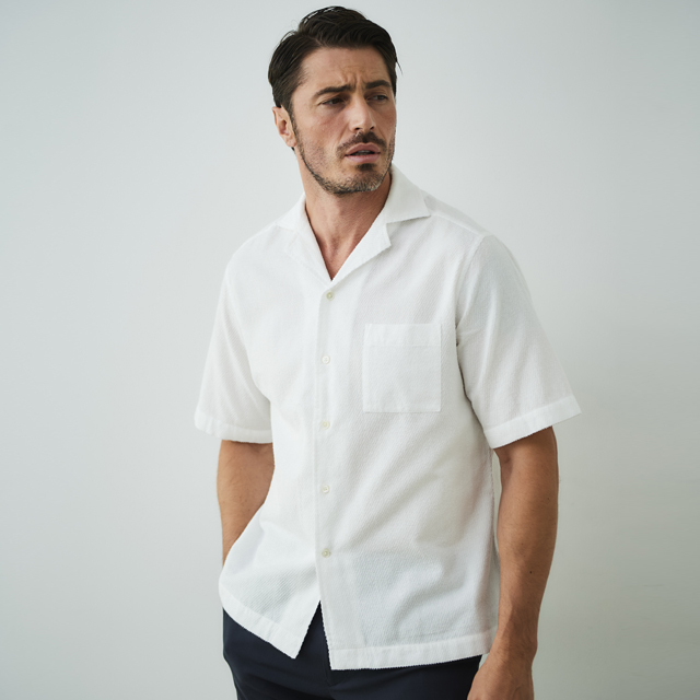 今治パイルオープンカラーシャツ 両面パイル型 MENS SHIRT GALLIPOLI