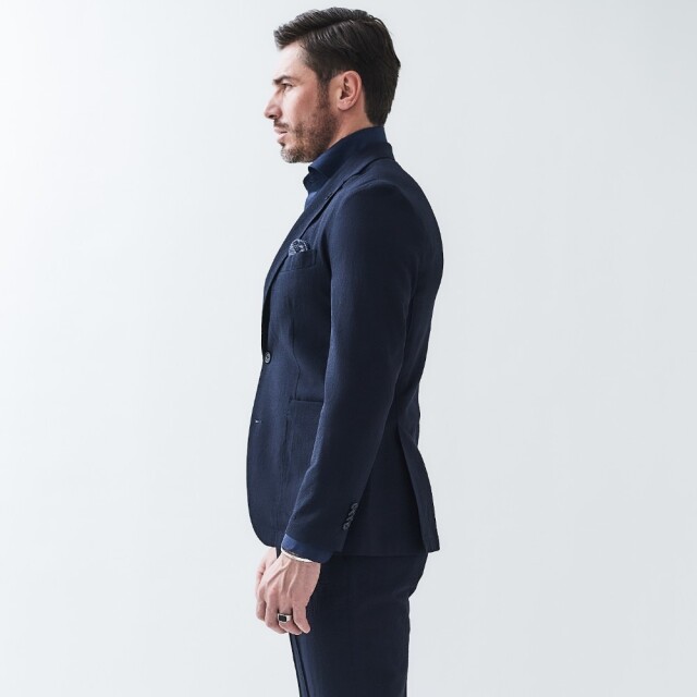 LUCENTE SUMMER WOOL SINGLE JACKET ルチェンテ・サマーウールシングルジャケット