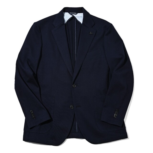 PUNTO JACQUARD JERSEY SINGLE JACKET ドットジャガードストレッチシングルジャケット