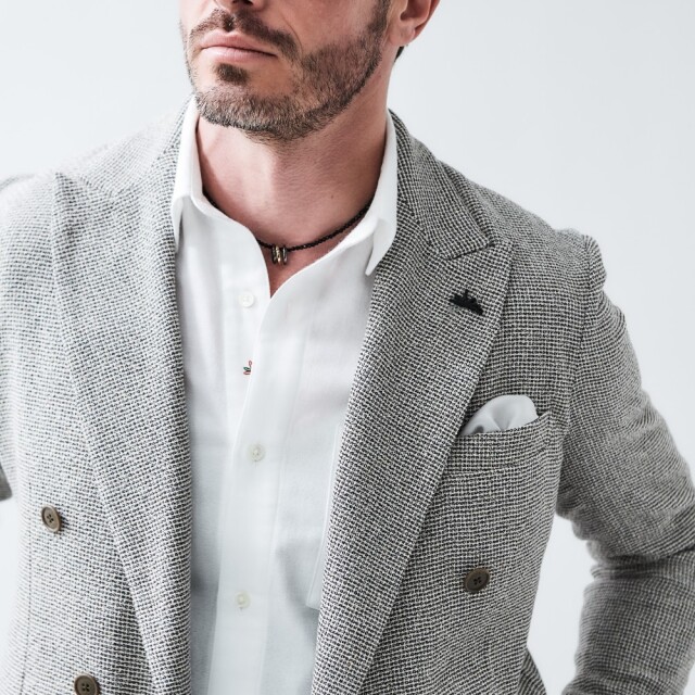 VARIO YARN DOUBLE BREASTED JACKET ヴァリオヤーン・ダブルブレストジャケット