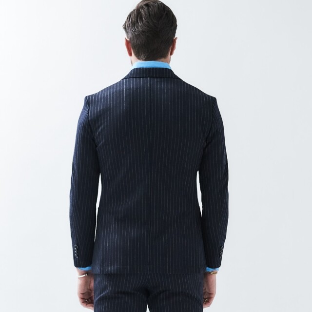 LINEA RASCHEL SUMMER WOOL DOUBLE BREASTED JACKET リネア・ラッセルストレッチサマーウールダブルブレストジャケット