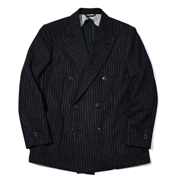 LINEA RASCHEL SUMMER WOOL DOUBLE BREASTED JACKET リネア・ラッセルストレッチサマーウールダブルブレストジャケット