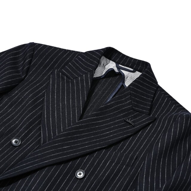 LINEA RASCHEL SUMMER WOOL DOUBLE BREASTED JACKET リネア・ラッセルストレッチサマーウールダブルブレストジャケット
