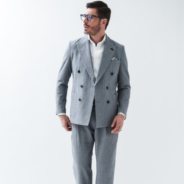 ARTISAN SUMMER MOHAIR  DOUBLE BREASTED JACKET アルティザン・サマーモヘアダブルブレストジャケット