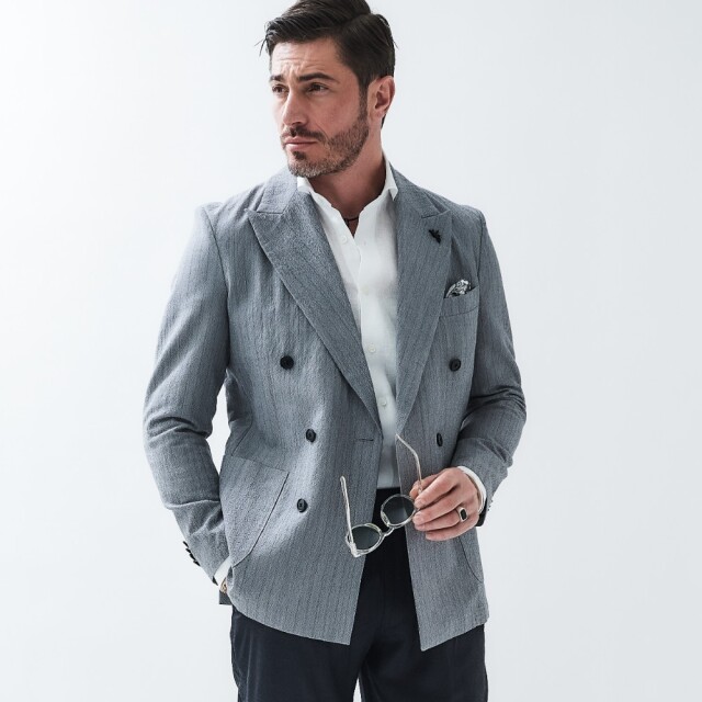 ARTISAN SUMMER MOHAIR  DOUBLE BREASTED JACKET アルティザン・サマーモヘアダブルブレストジャケット