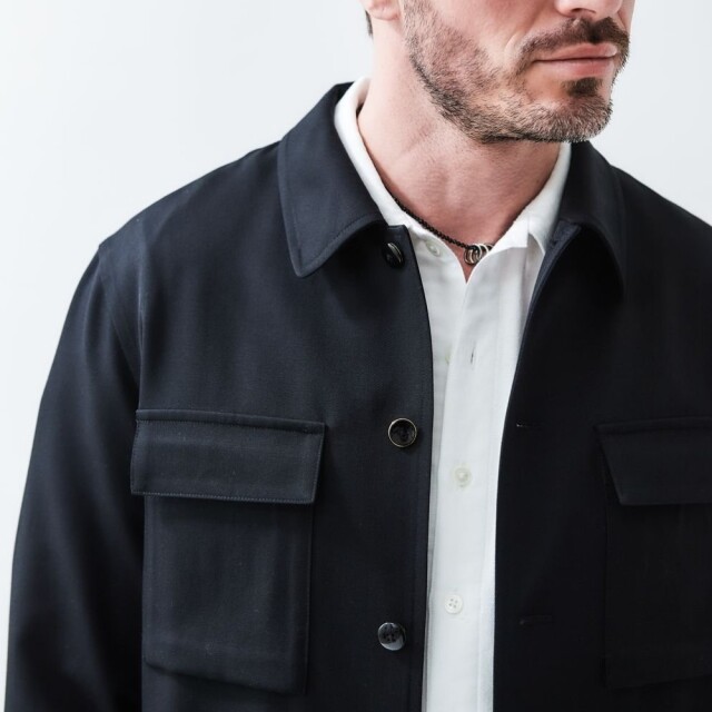 LEON SUPER120’s SUMMER WOOL SHIRT OUTERレオンスーパー120’sサマーウールシャツアウター
