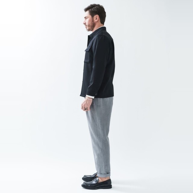 LEON SUPER120’s SUMMER WOOL SHIRT OUTERレオンスーパー120’sサマーウールシャツアウター