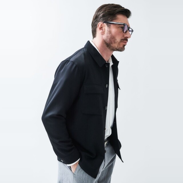 LEON SUPER120’s SUMMER WOOL SHIRT OUTERレオンスーパー120’sサマーウールシャツアウター