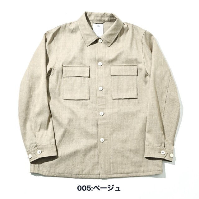 LEON SUPER120’s SUMMER WOOL SHIRT OUTERレオンスーパー120’sサマーウールシャツアウター