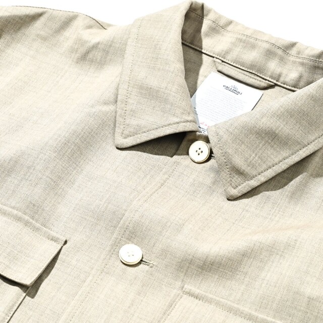 LEON SUPER120’s SUMMER WOOL SHIRT OUTERレオンスーパー120’sサマーウールシャツアウター