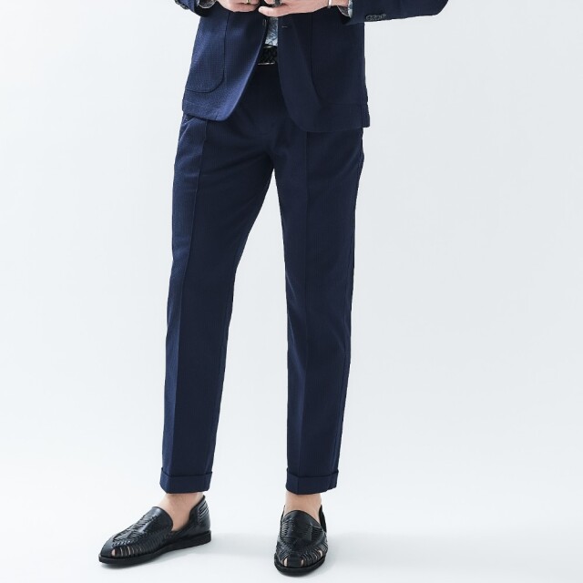 PUNTO JACQUARD JERSEY 1PLEATS PANTS (UNO) プント・ジャガード・ジャージワンプリーツパンツ(ウーノ)