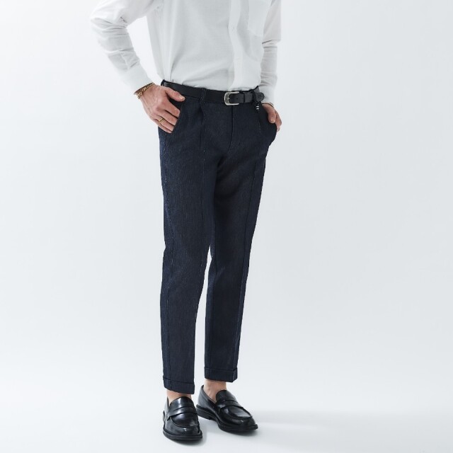 RIFLESSO SUMMER WOOL 1PLEATS PANTS (UNO) リフレッソストレッチ・サマーウールワンプリーツパンツ(ウーノ)