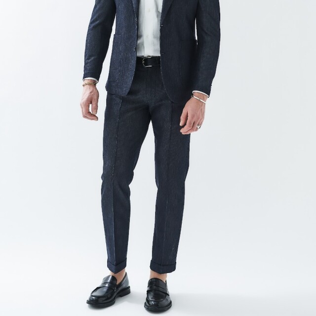 RIFLESSO SUMMER WOOL 1PLEATS PANTS (UNO) リフレッソストレッチ・サマーウールワンプリーツパンツ(ウーノ)