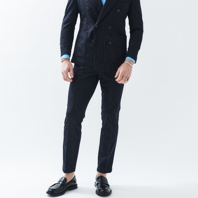 LINEA RASCHEL SUMMER WOOL NO PLEATS PANTS (FILO) リネア・ラッセルストレッチサマーウールノープリーツパンツ(フィーロ)