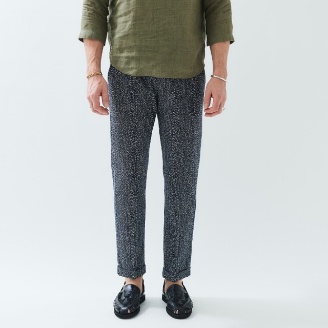 TRAMA PRINT 1PLEATS PANTS (UNO) トラーマ・プリントノープリーツパンツ(ウーノ)